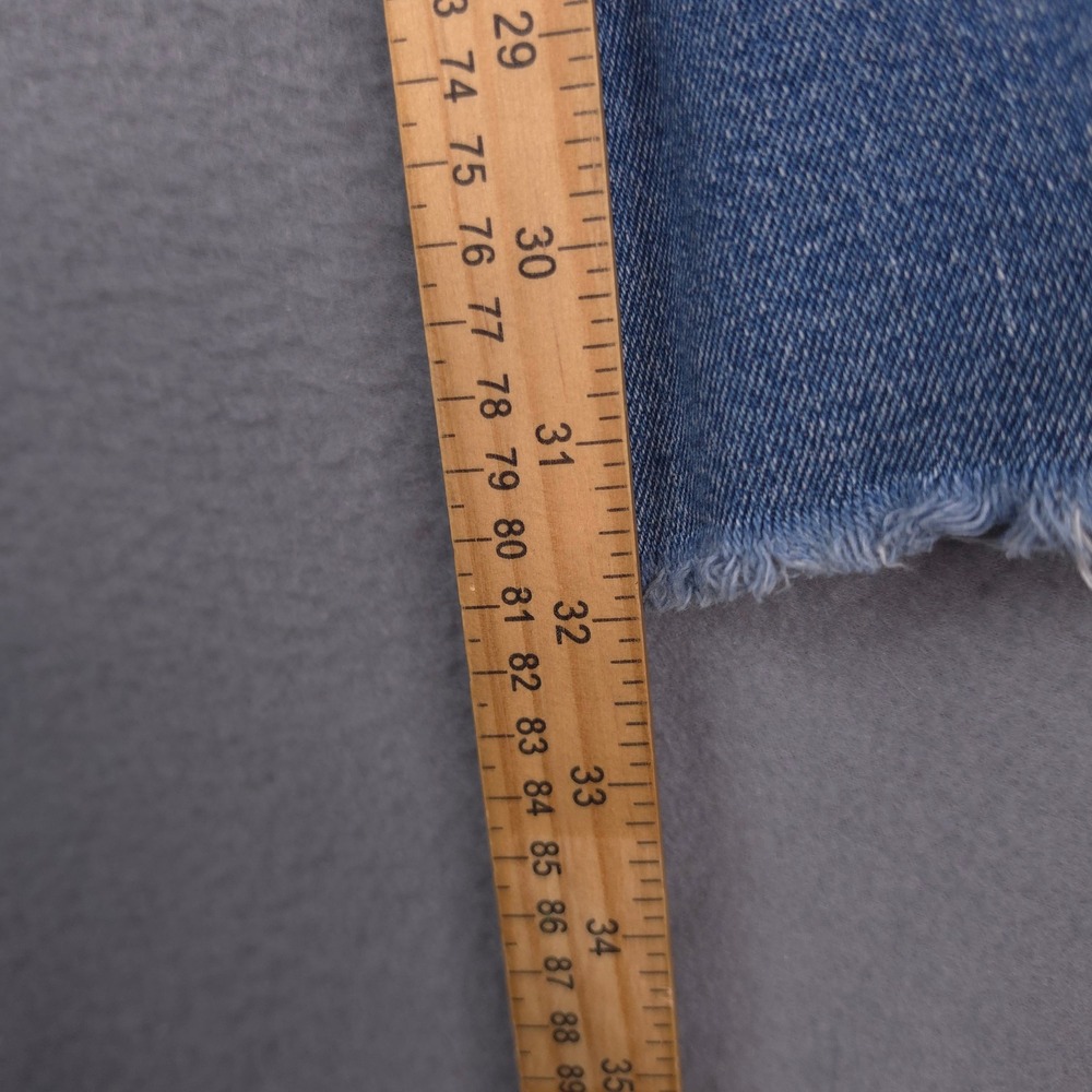 SO Flare Jeans High Rise Raw Hem Seam Front Light Wash Blue Size 7/28W Cotton - Picture 8 of 10